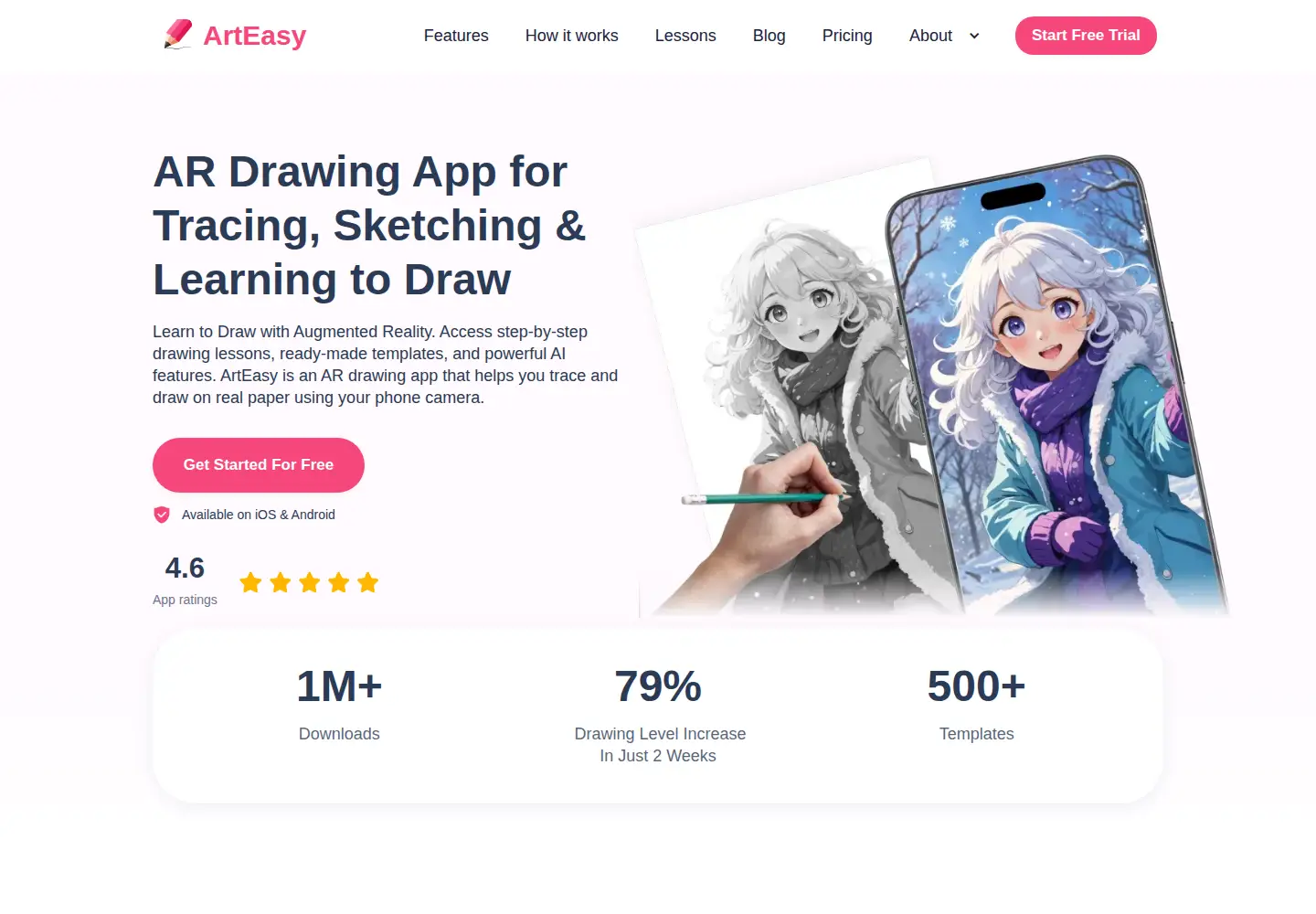 Captured homepage of arteasy.app in the current scan
