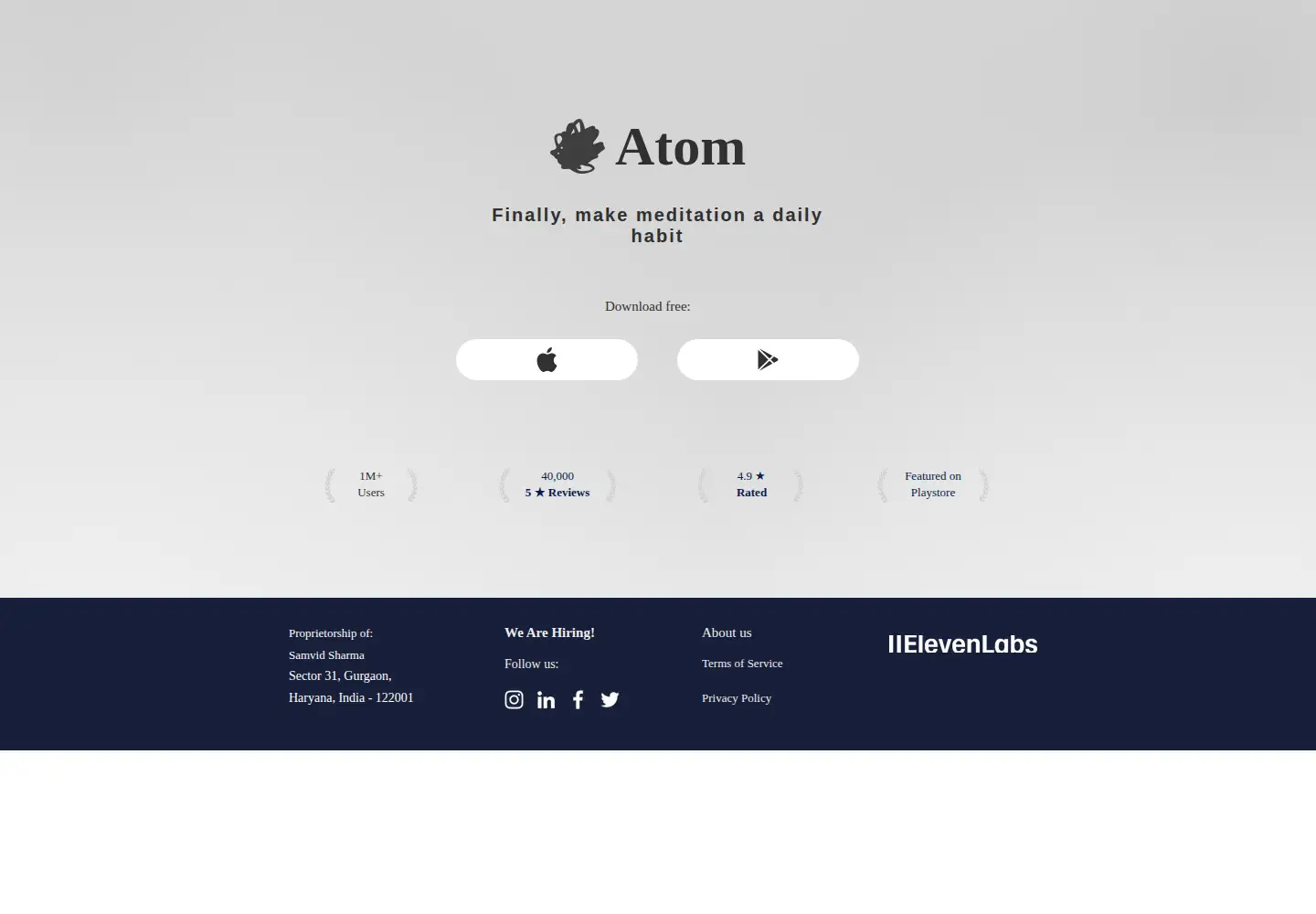 Screenshot of atomei.app