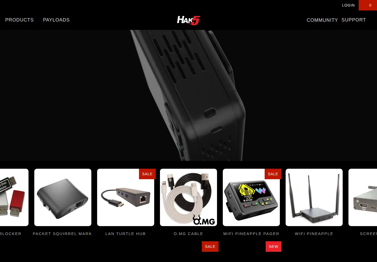 Captured homepage of hak5.org in the current scan