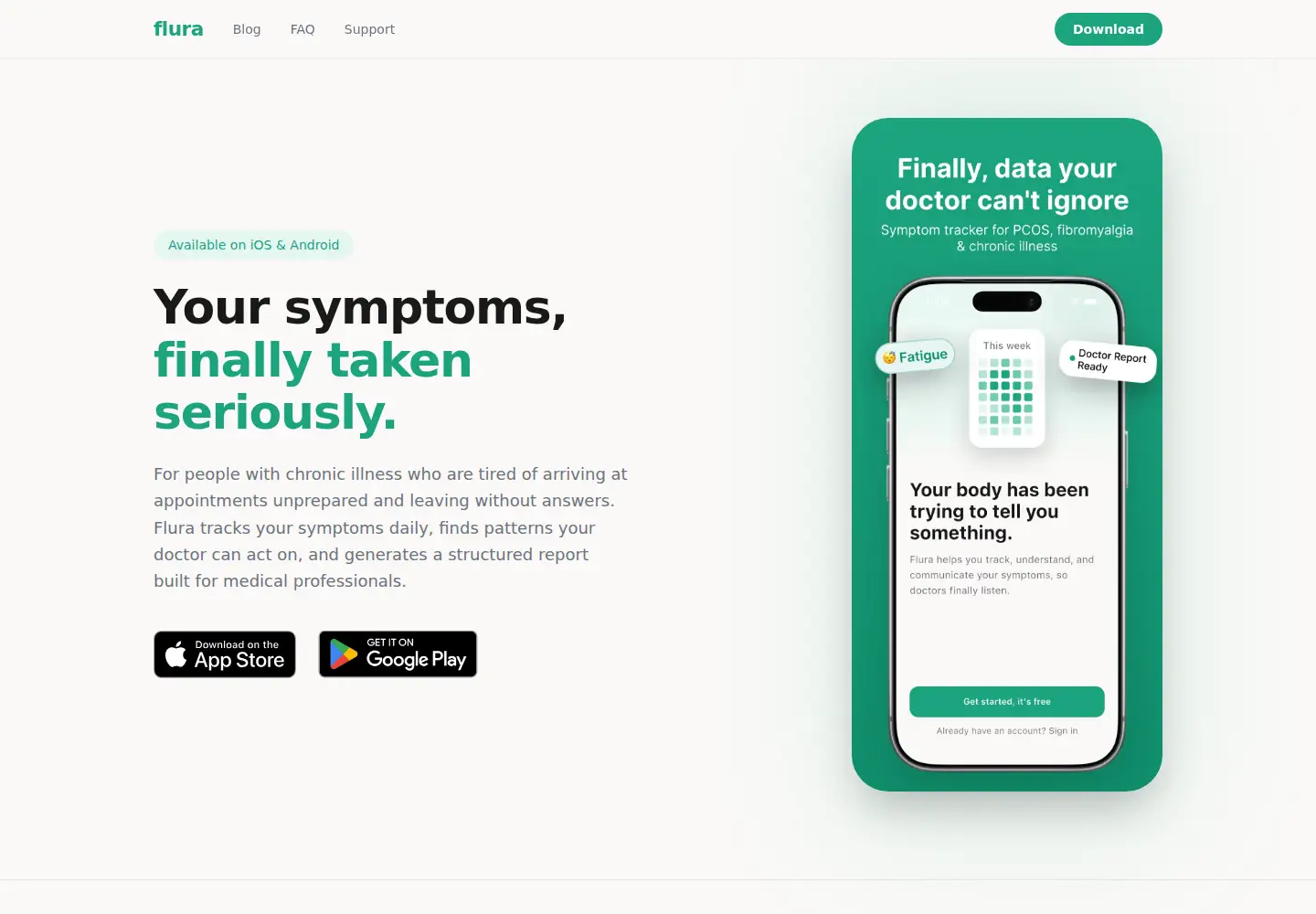 Screenshot of flura.app