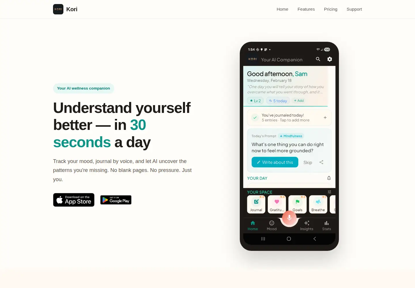 Screenshot of heykori.app