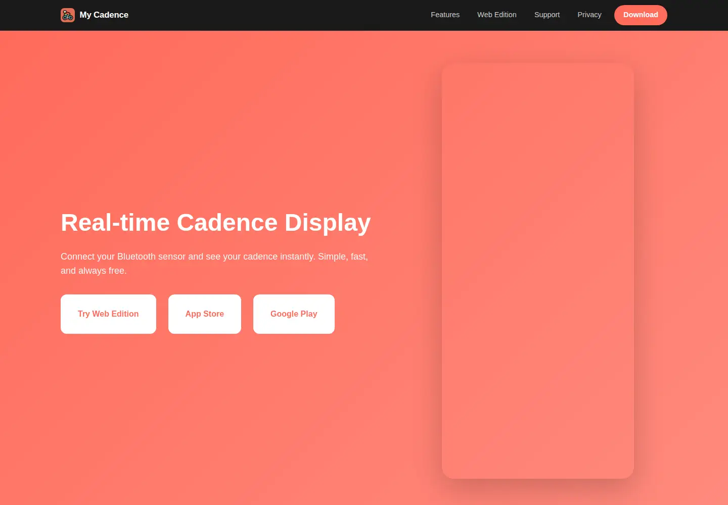 Screenshot of mycadence.app