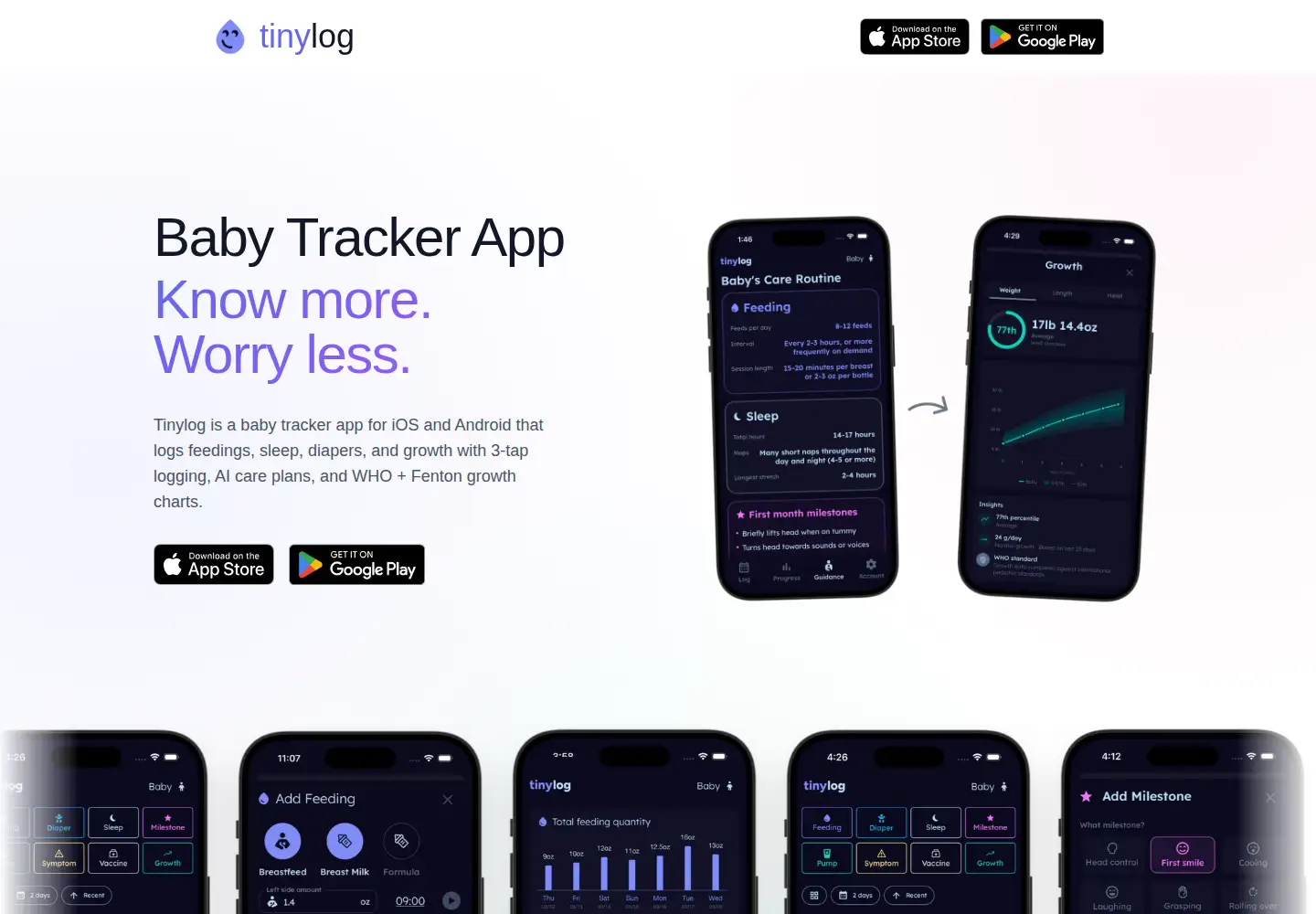 Screenshot of tinylog.app