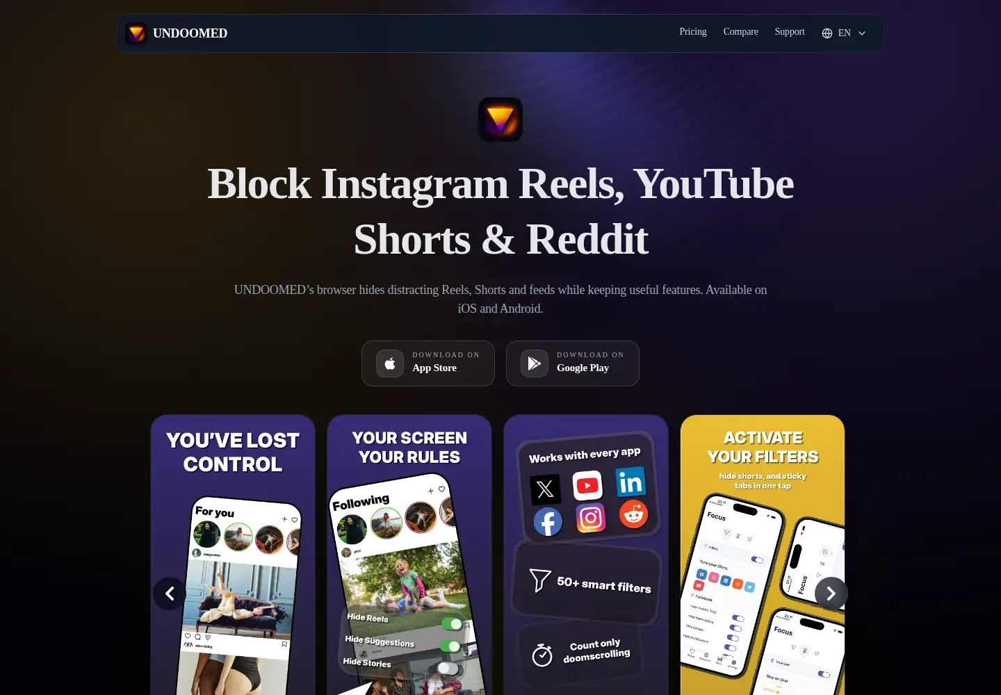 Screenshot of undoomed.app