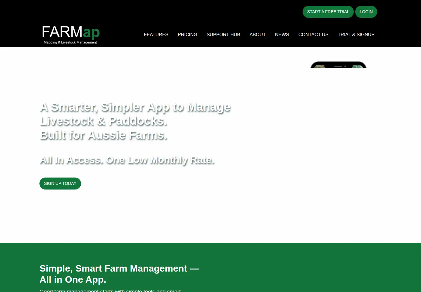 Screenshot of farmap.com.au