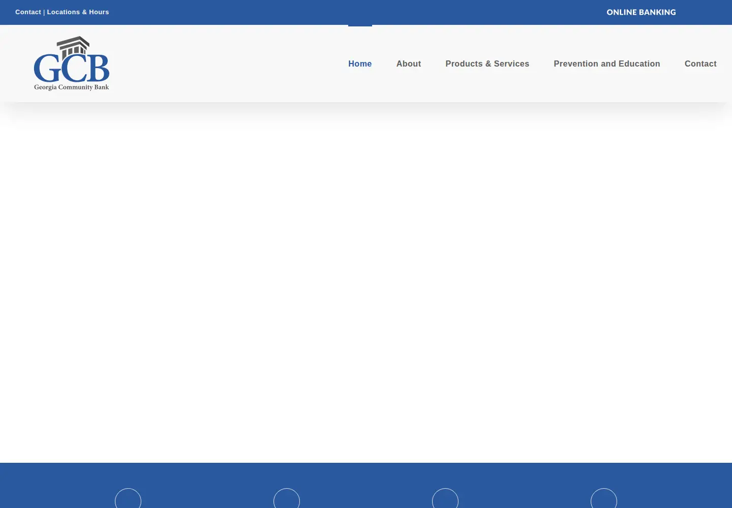 Captured homepage of gcb.bank in the current scan