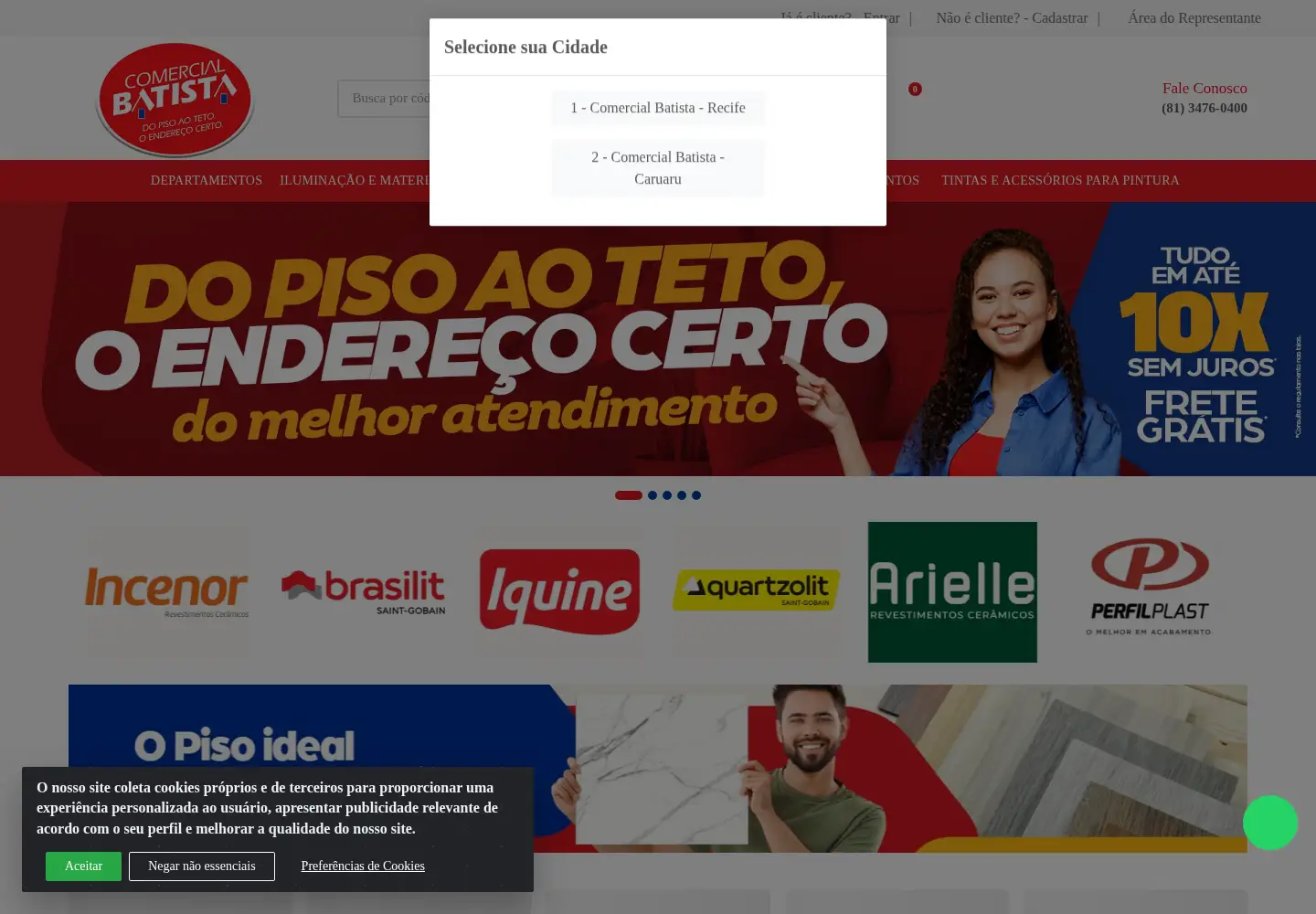 Screenshot of comercialbatista.com.br