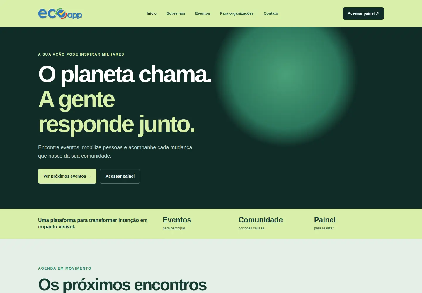 Captured homepage of ecoapp.com.br in the current scan