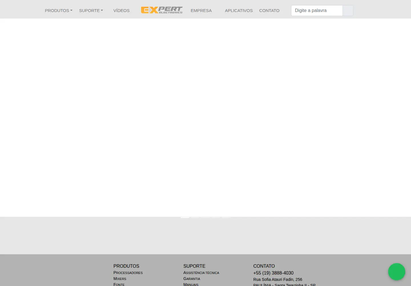 Captured homepage of expertelectronics.com.br in the current scan