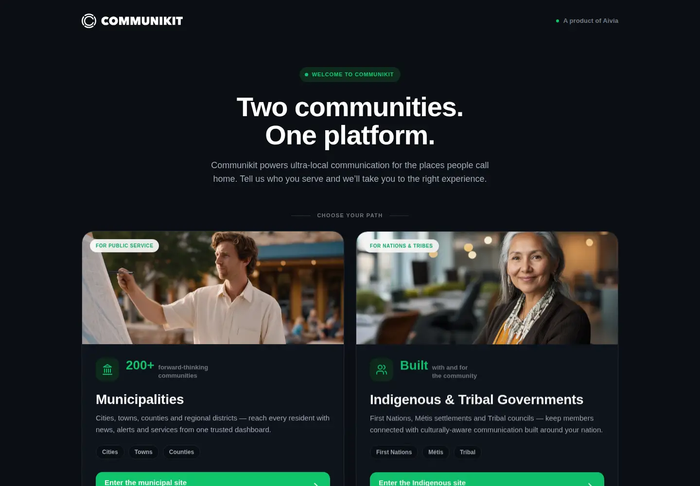 Captured homepage of communikit.ca in the current scan