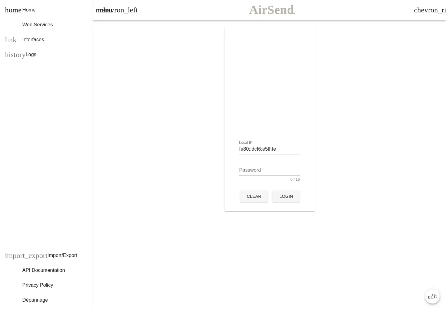 Screenshot of airsend.cloud