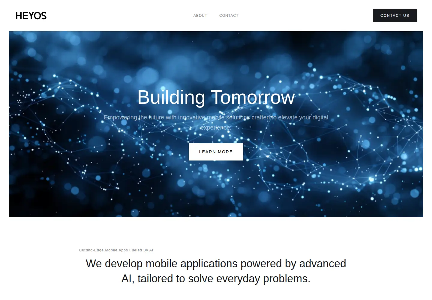Captured homepage of heyos.co in the current scan