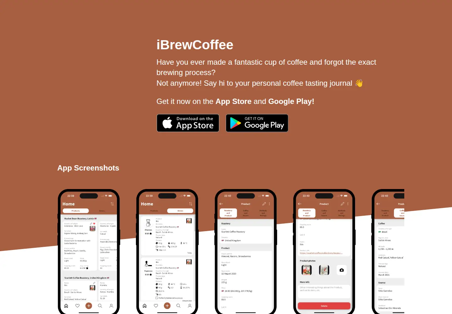 Captured homepage of ibrew.coffee in the current scan