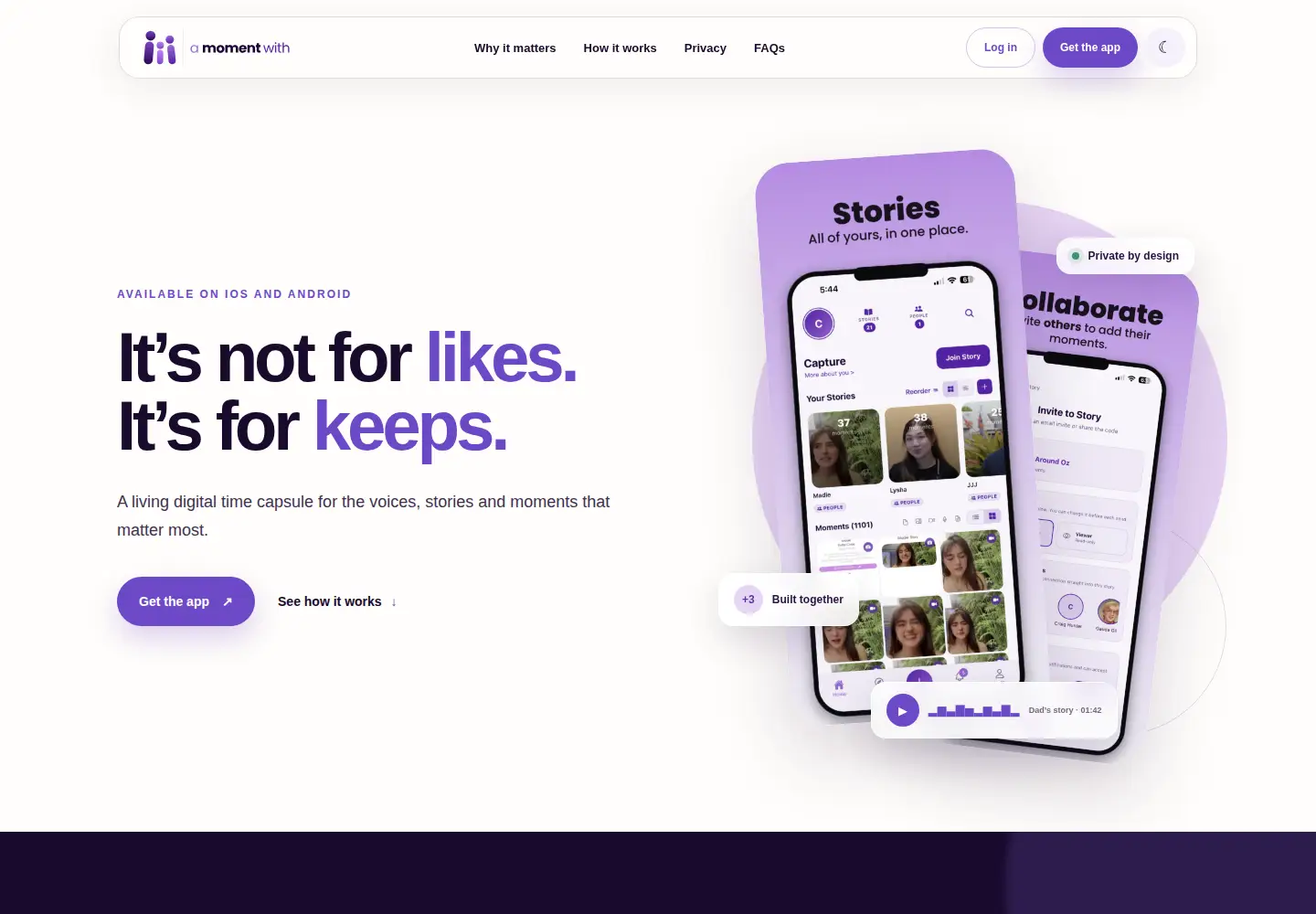 Screenshot of amomentwith.com