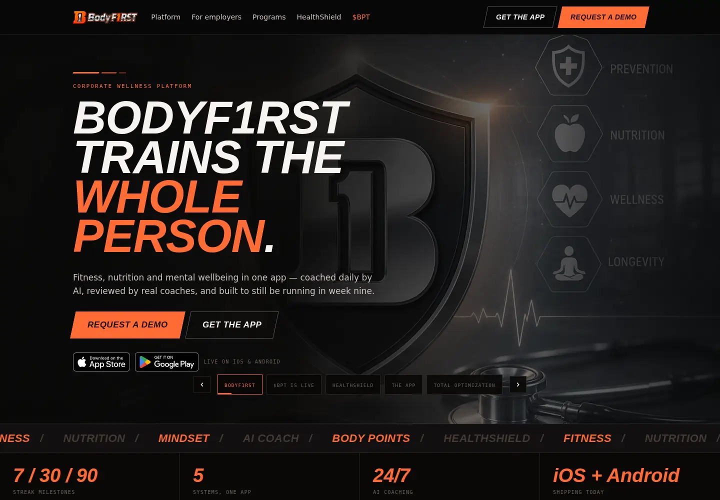 Screenshot of bodyf1rst.com