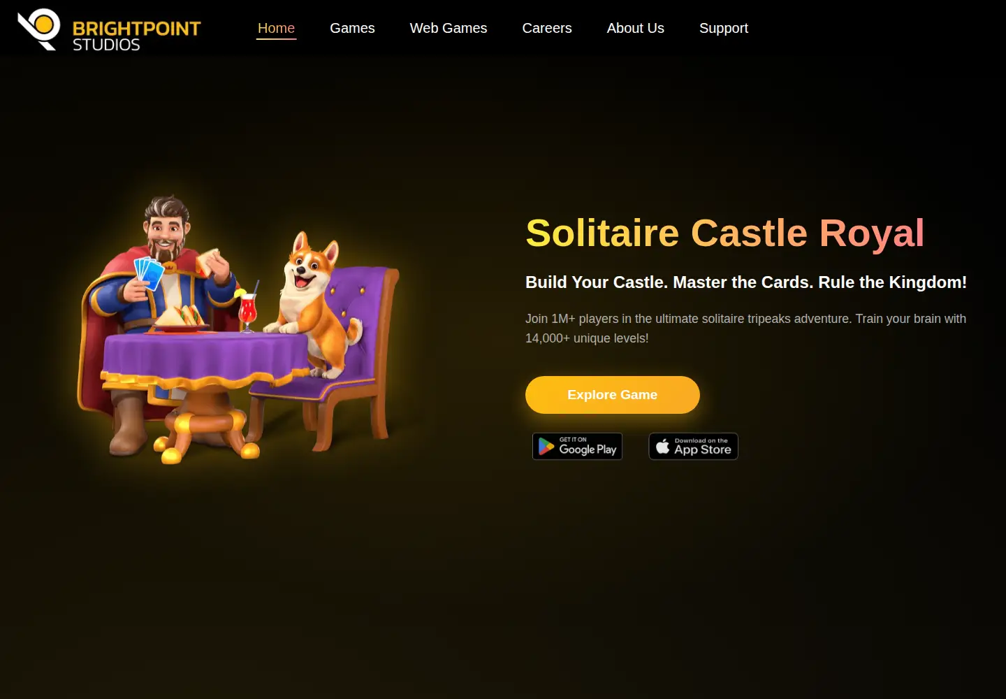 Captured homepage of brightpointstudios.com in the current scan