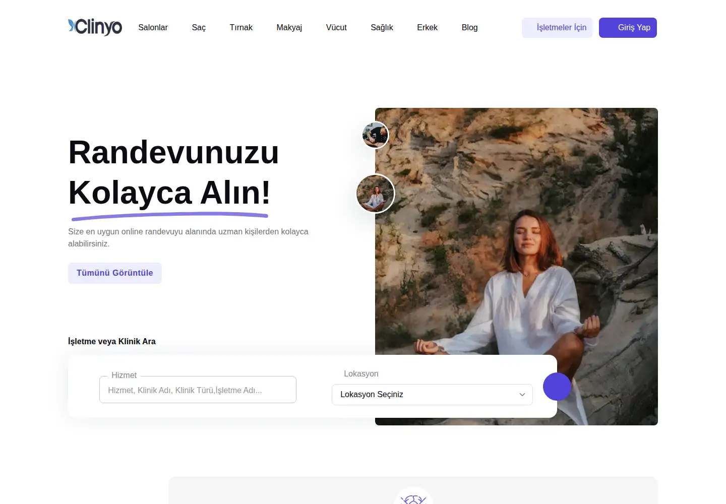 Captured homepage of clinyo.com in the current scan