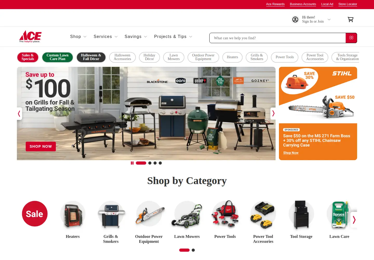 Screenshot of acehardware.com