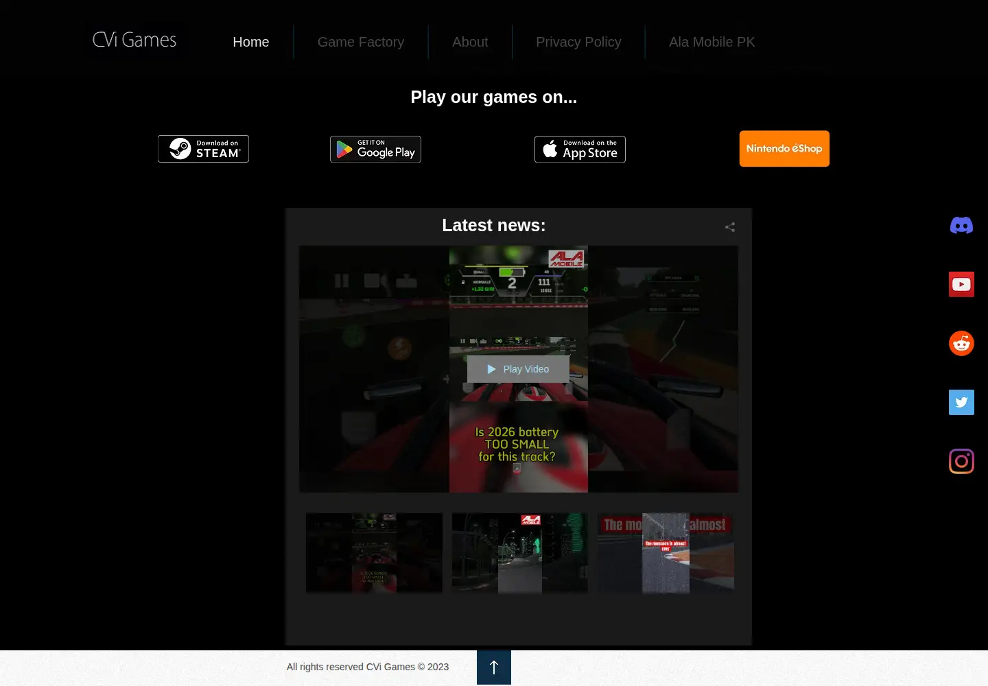 Screenshot of cvigames.com