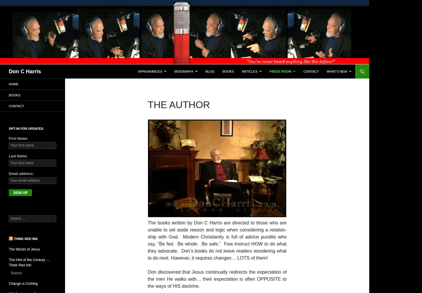Screenshot of doncharris.com