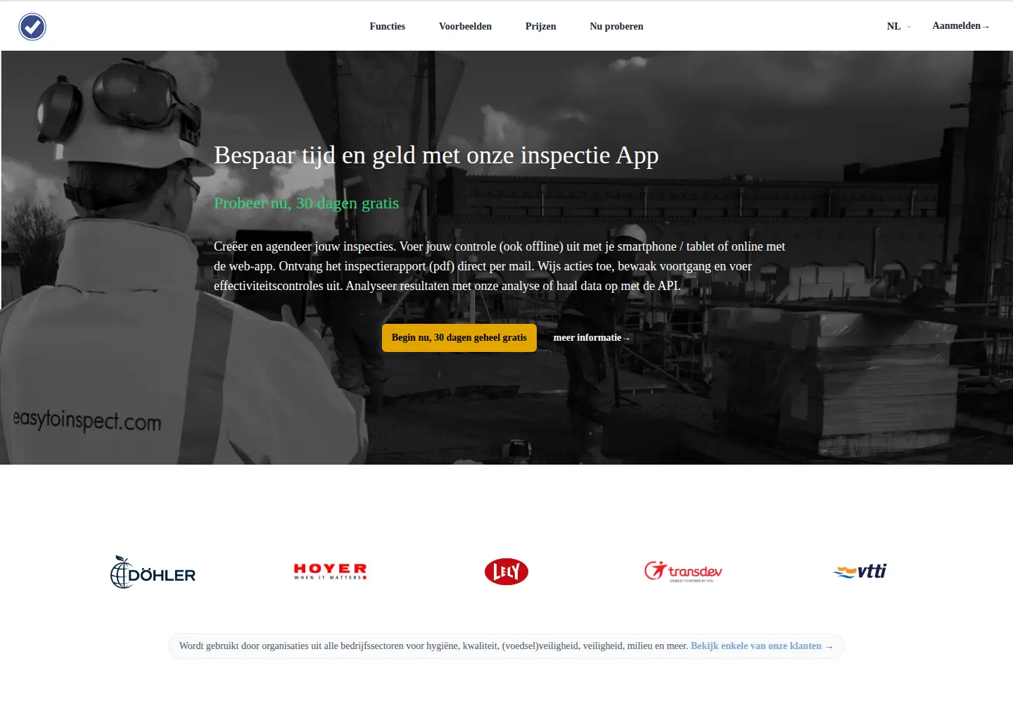 Screenshot of easytoinspect.com