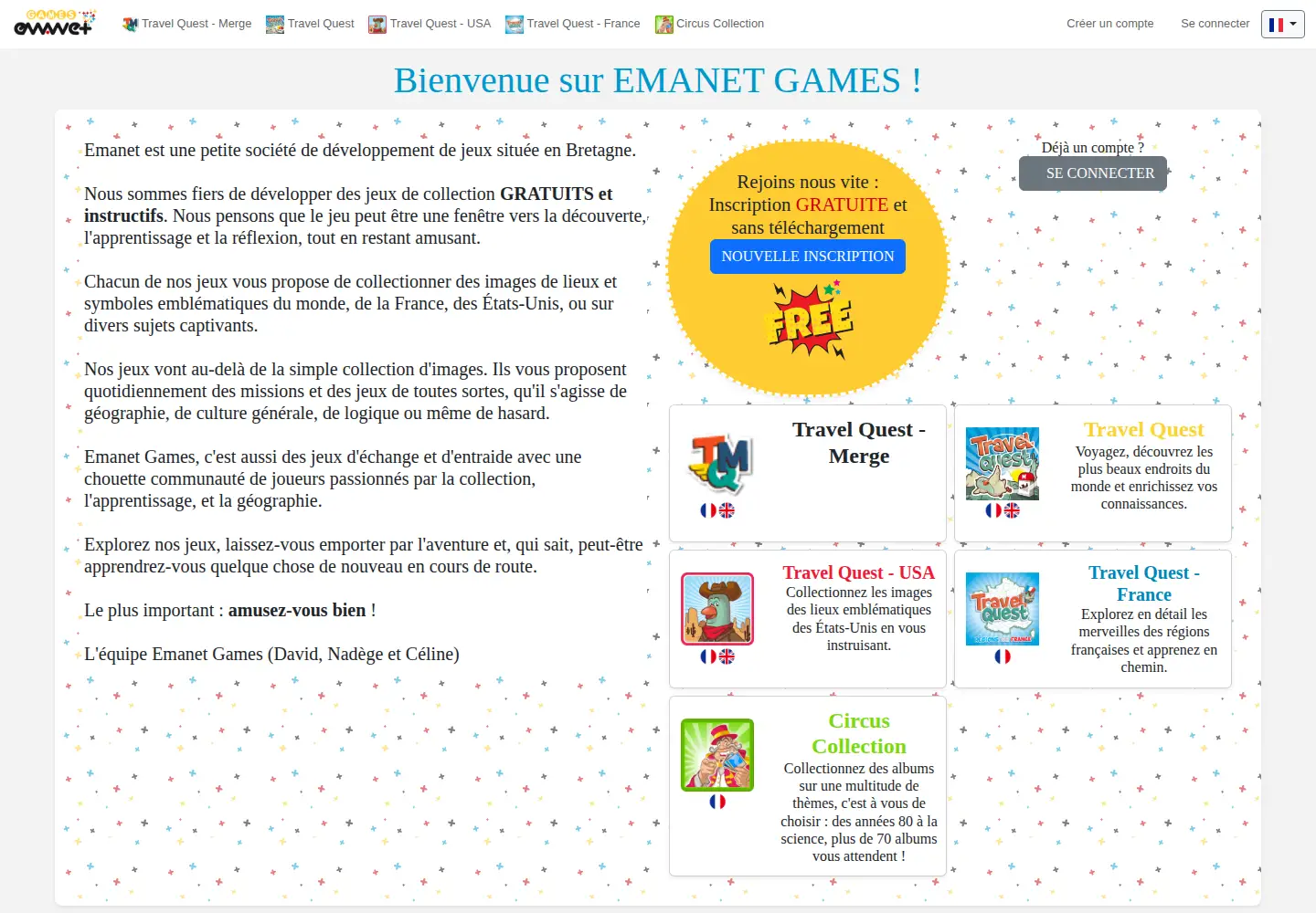 Screenshot of emanetgames.com