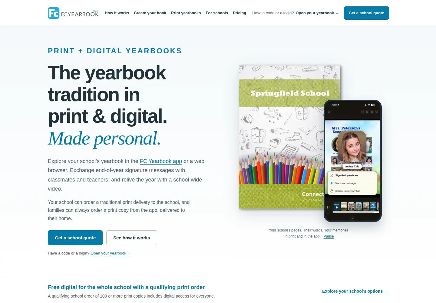 Captured homepage of fcyearbook.com in the current scan