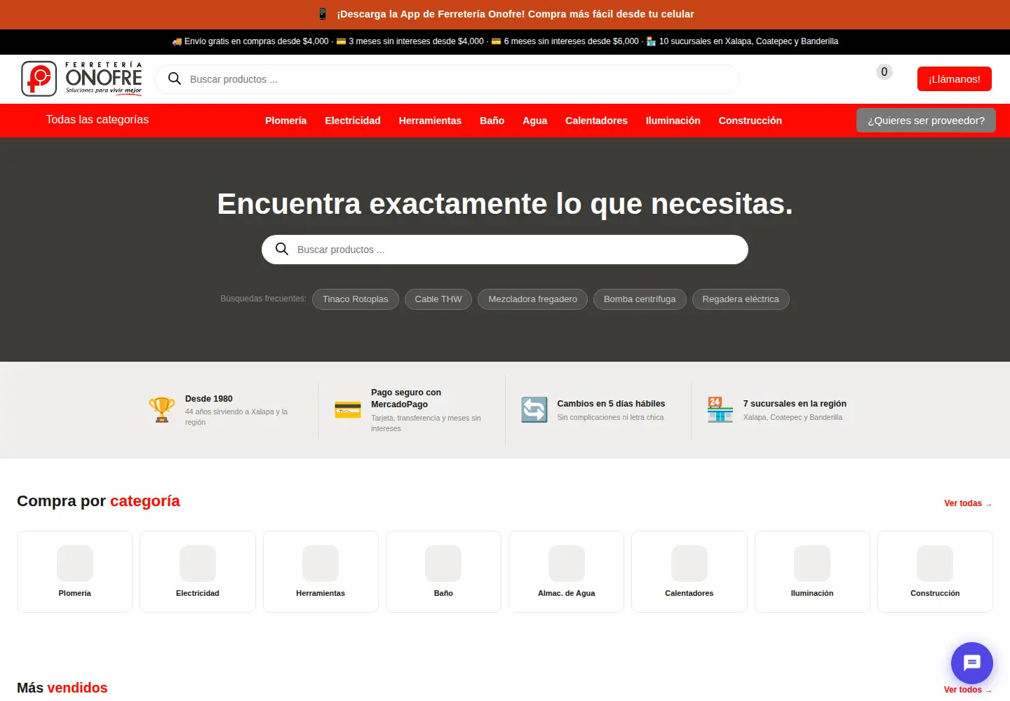 Captured homepage of ferreteriaonofre.com in the current scan