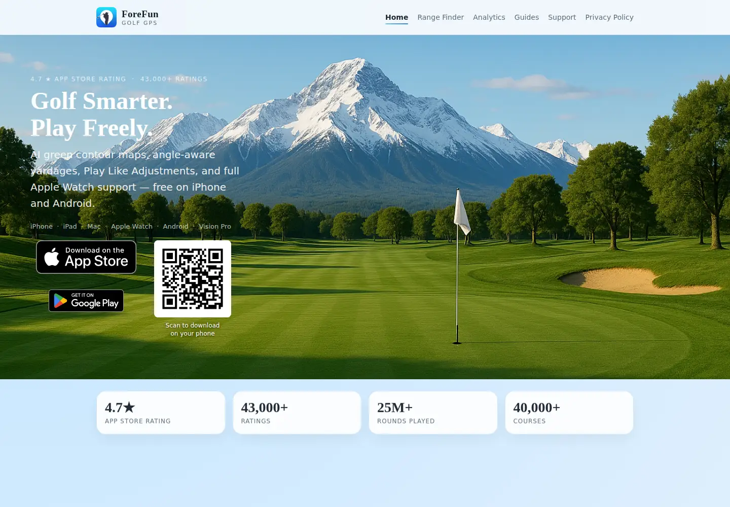 Screenshot of forefungolfgps.com