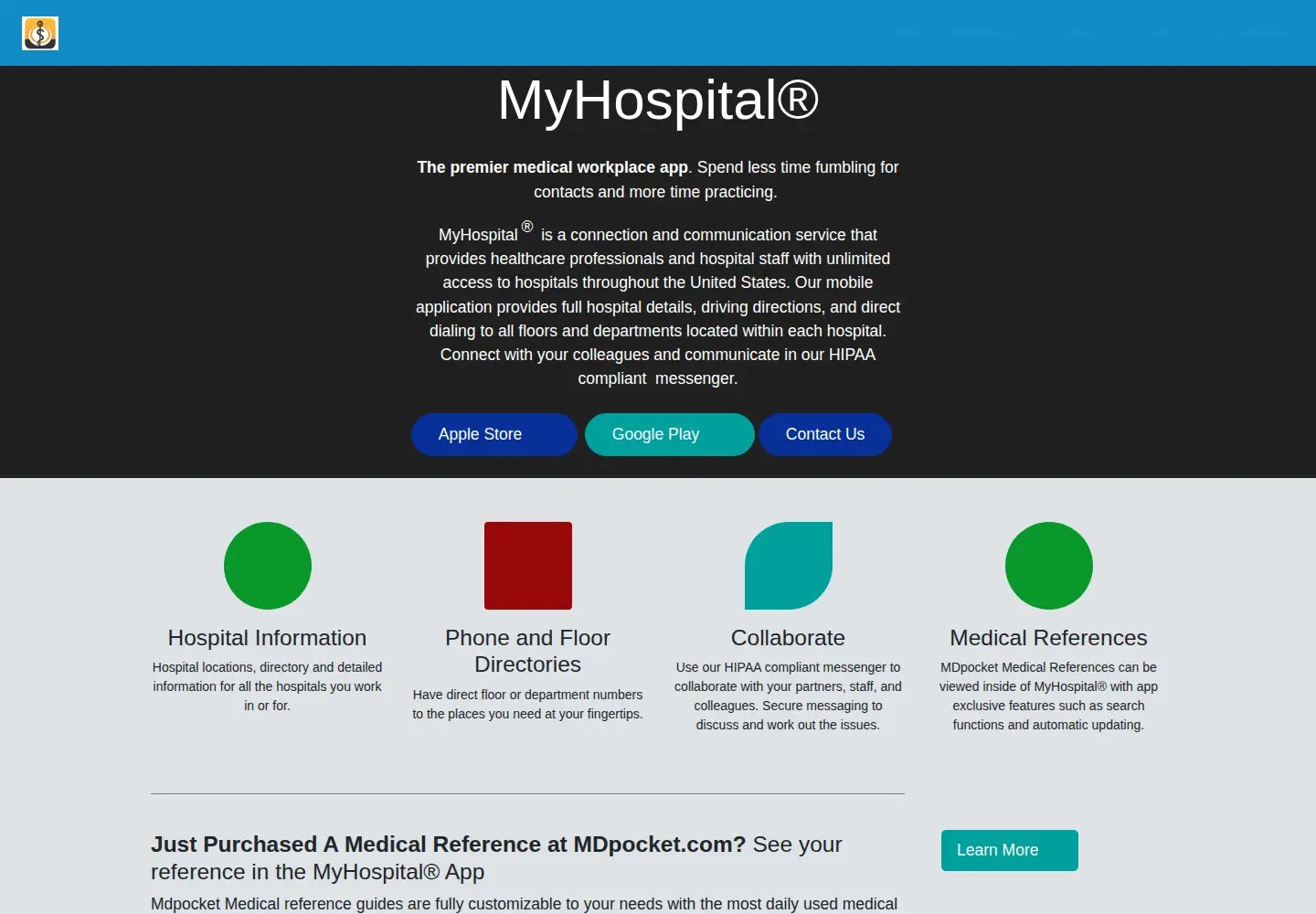 Captured homepage of getmyhospital.com in the current scan
