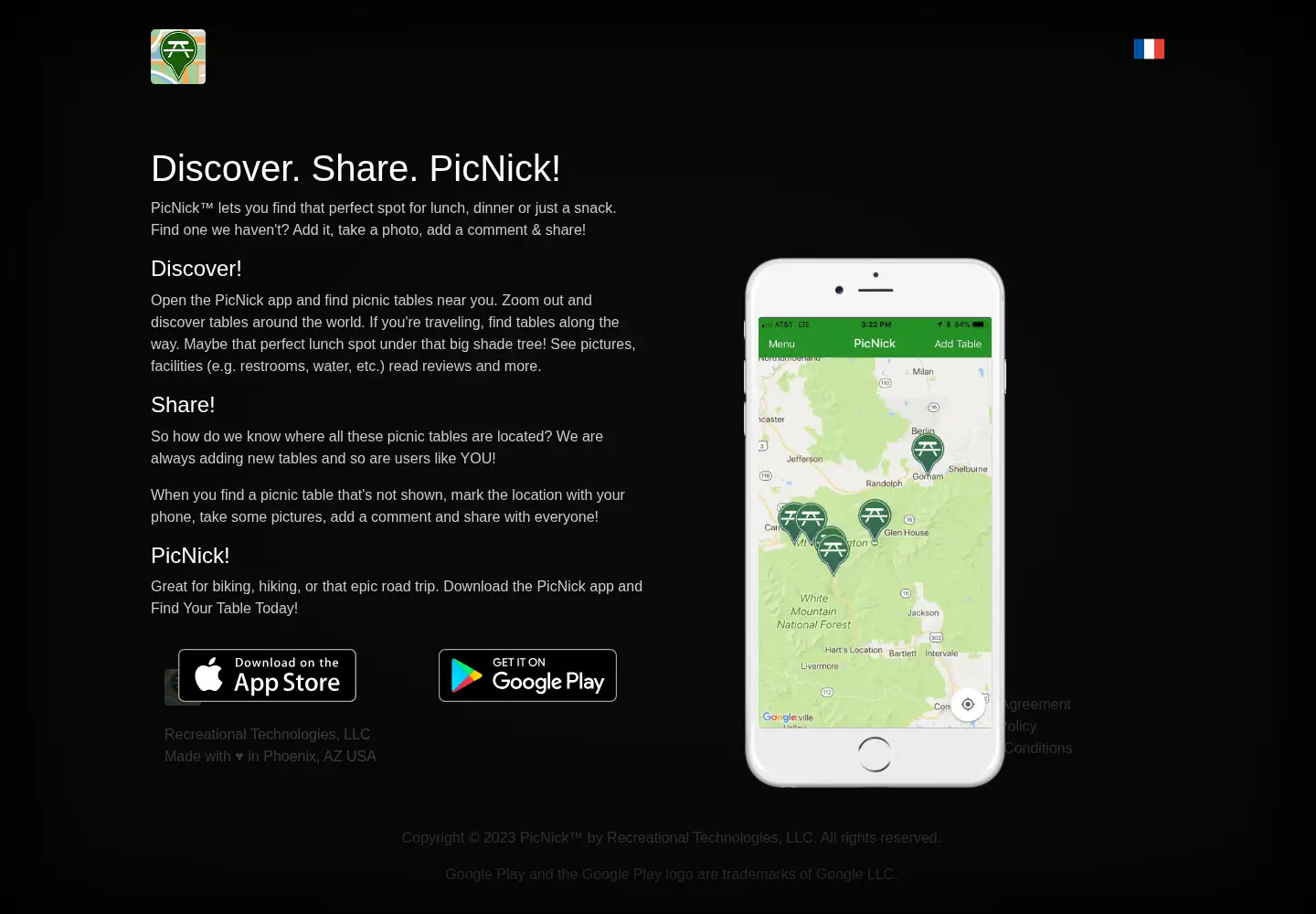 Screenshot of getpicnick.com
