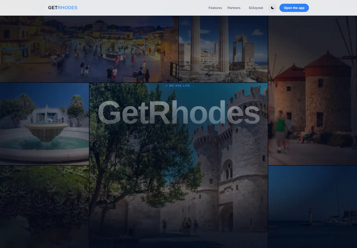 Captured homepage of getrhodes.com in the current scan