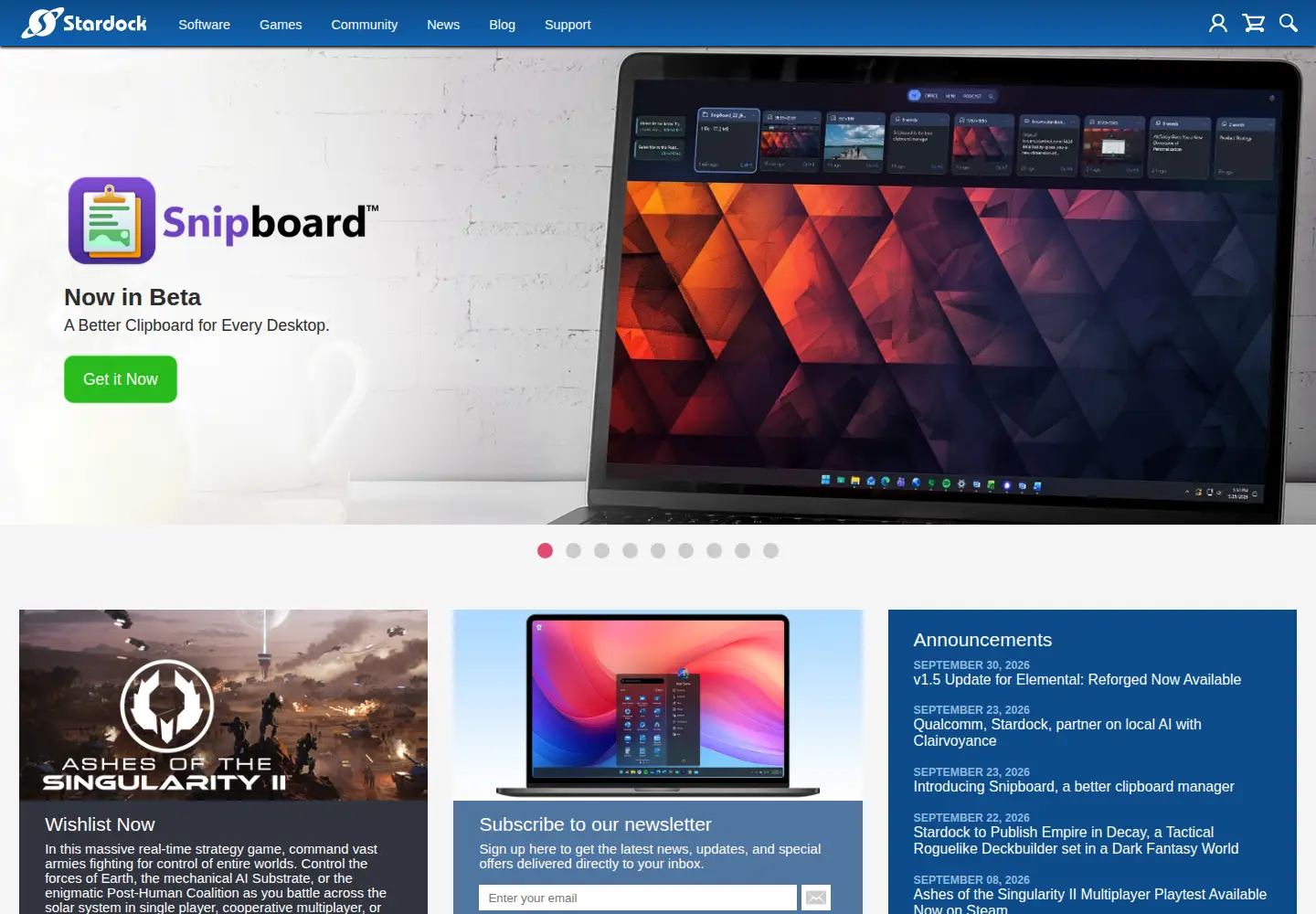 Screenshot of stardock.com