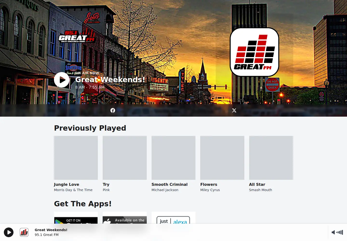 Screenshot of greatfm.com