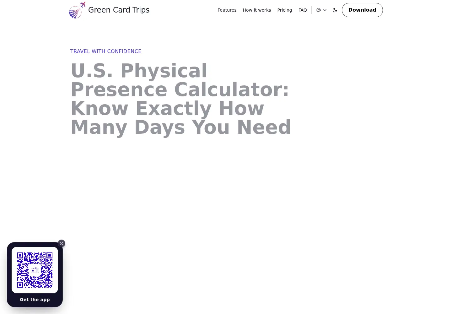 Screenshot of greencardtrips.com