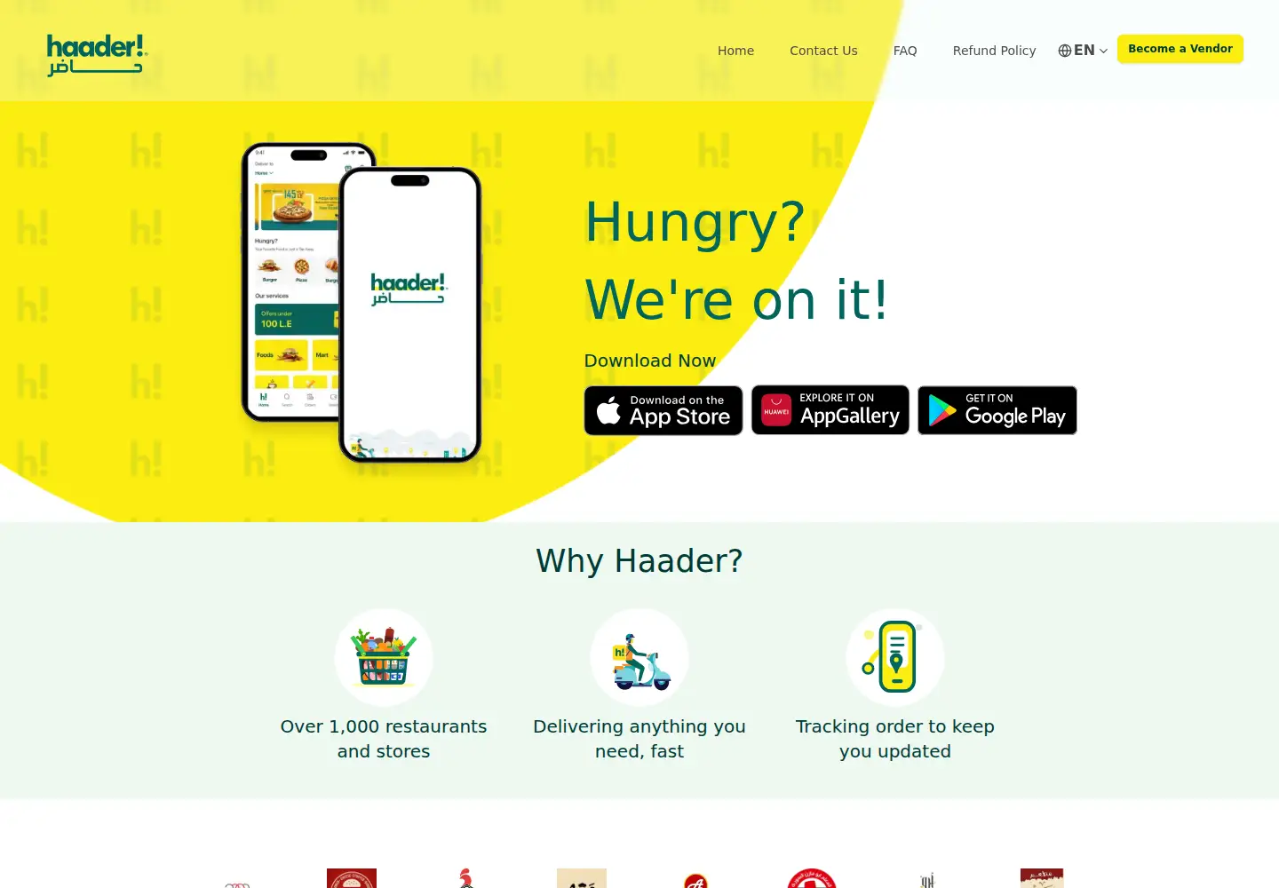 Captured homepage of haader.com in the current scan
