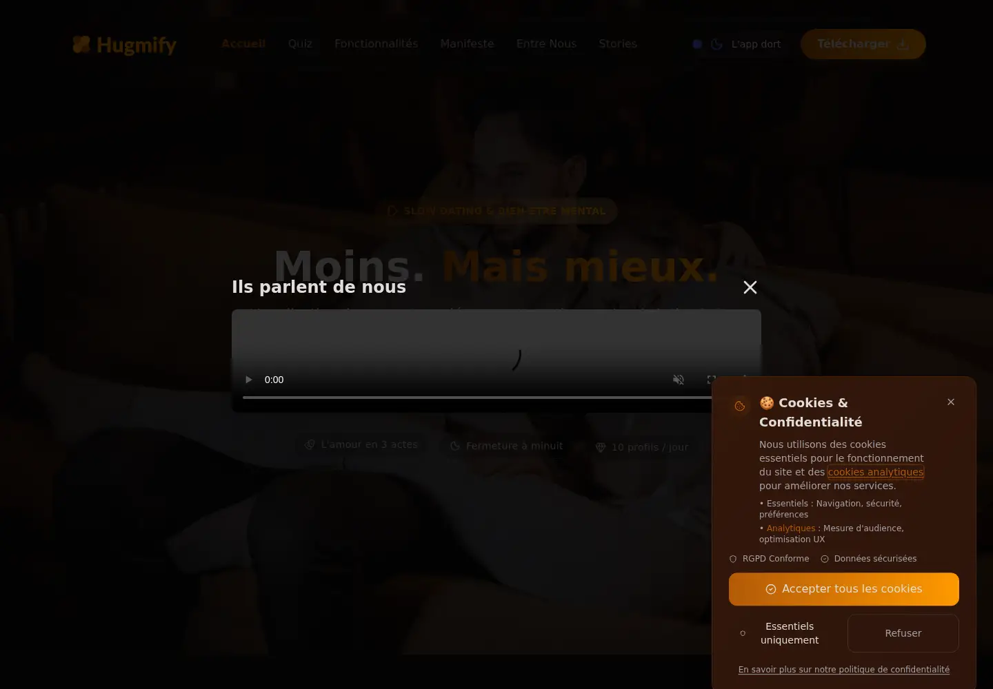Screenshot of hugmify.com