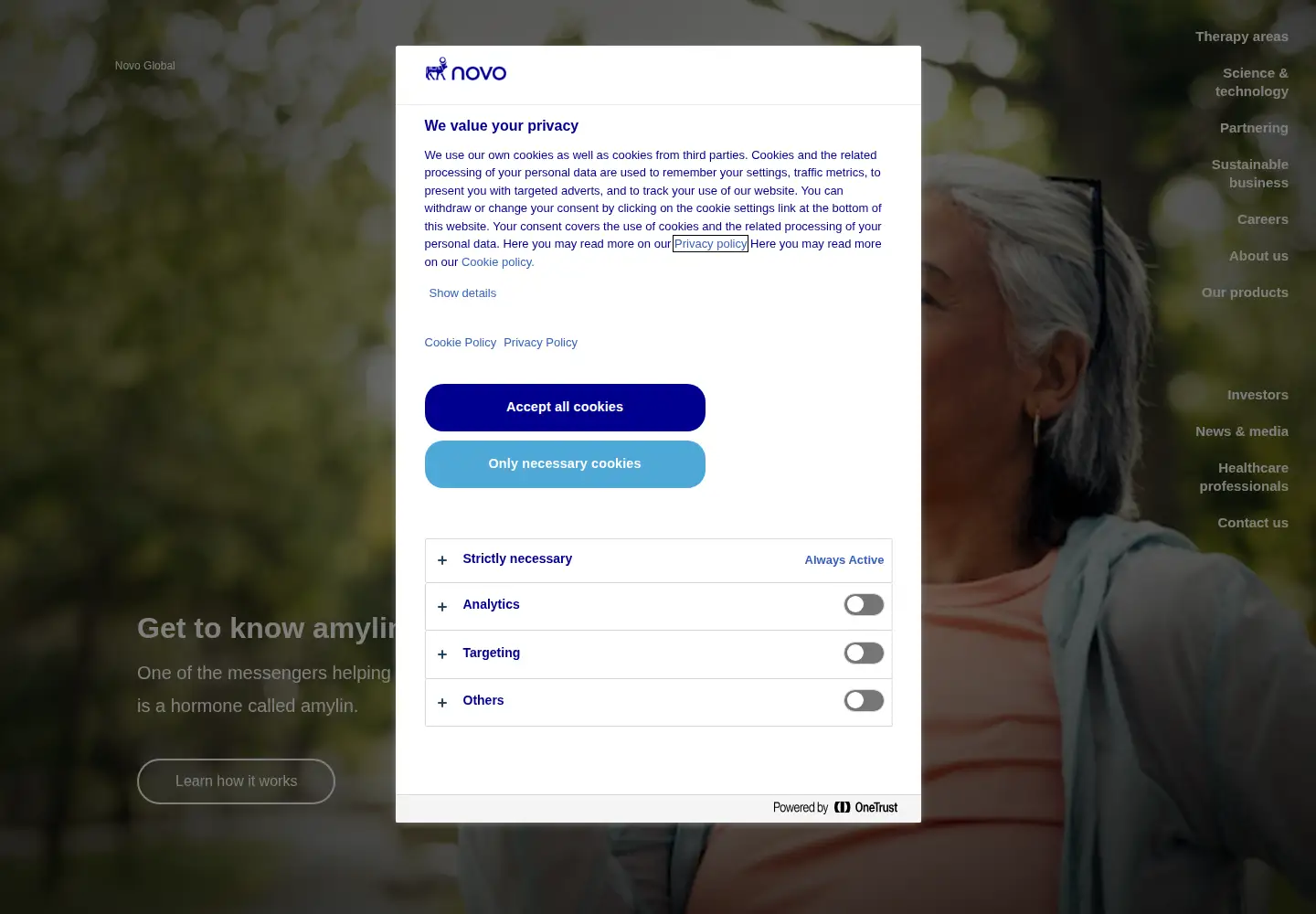 Screenshot of novonordisk.com