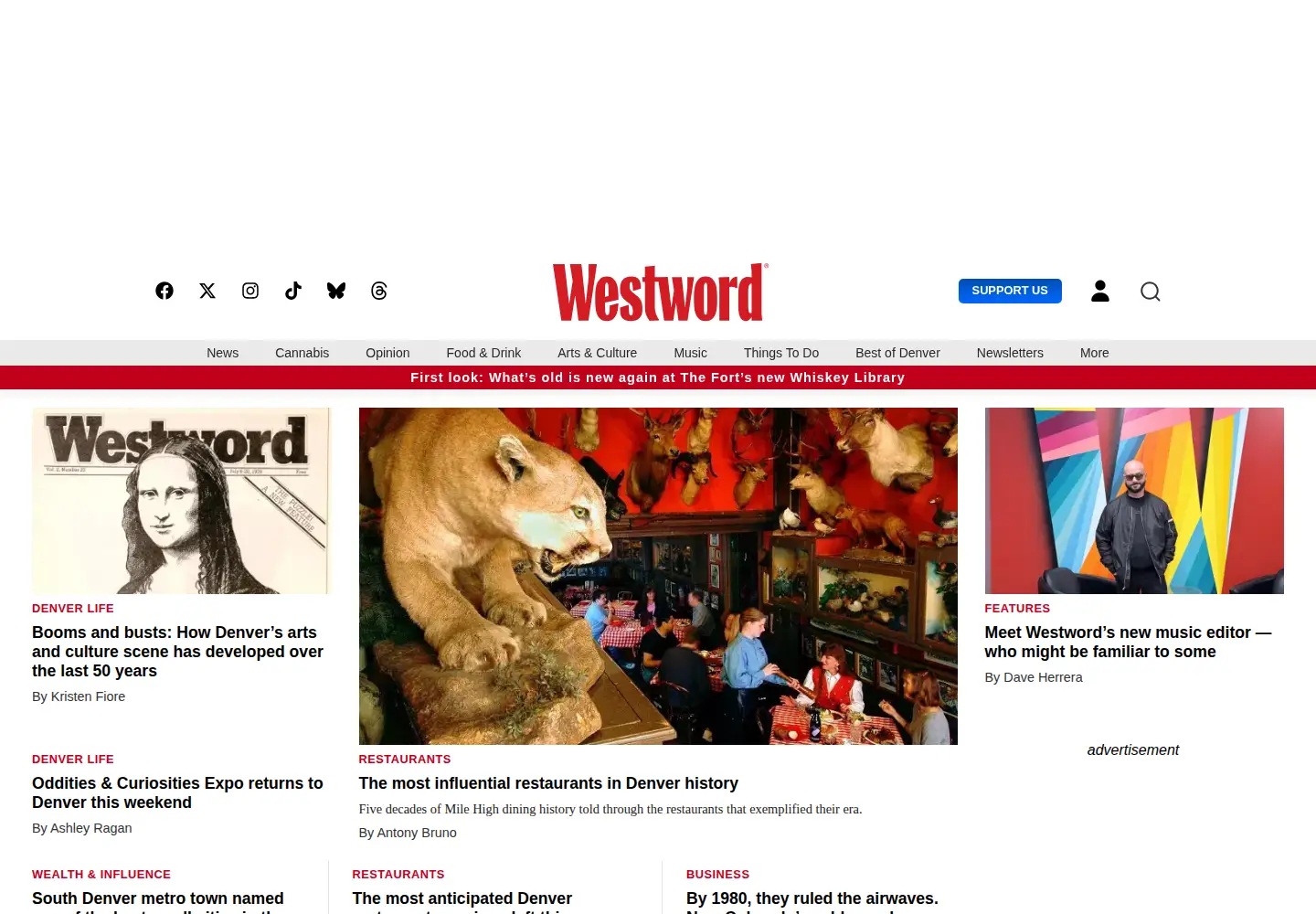 Screenshot of westword.com