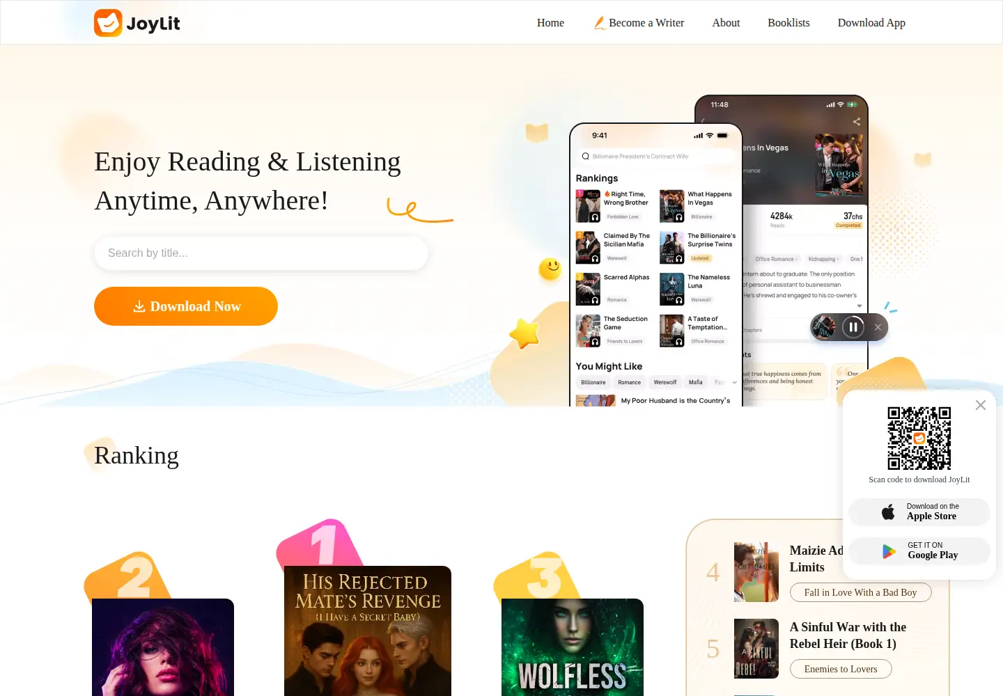 Screenshot of joylitnovel.com