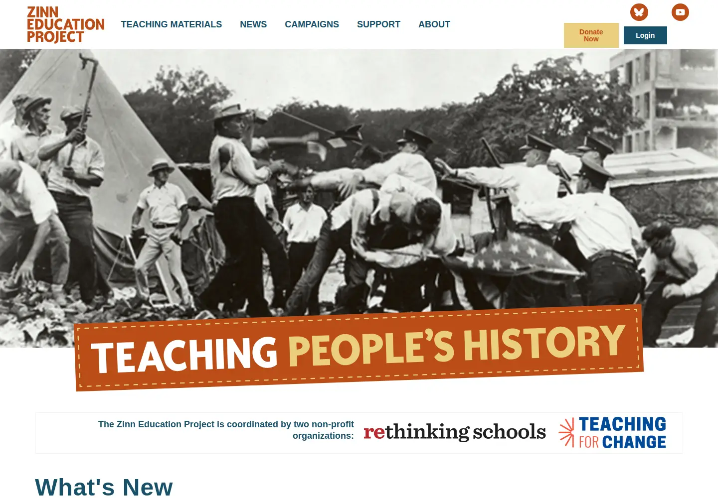 Screenshot of zinnedproject.org