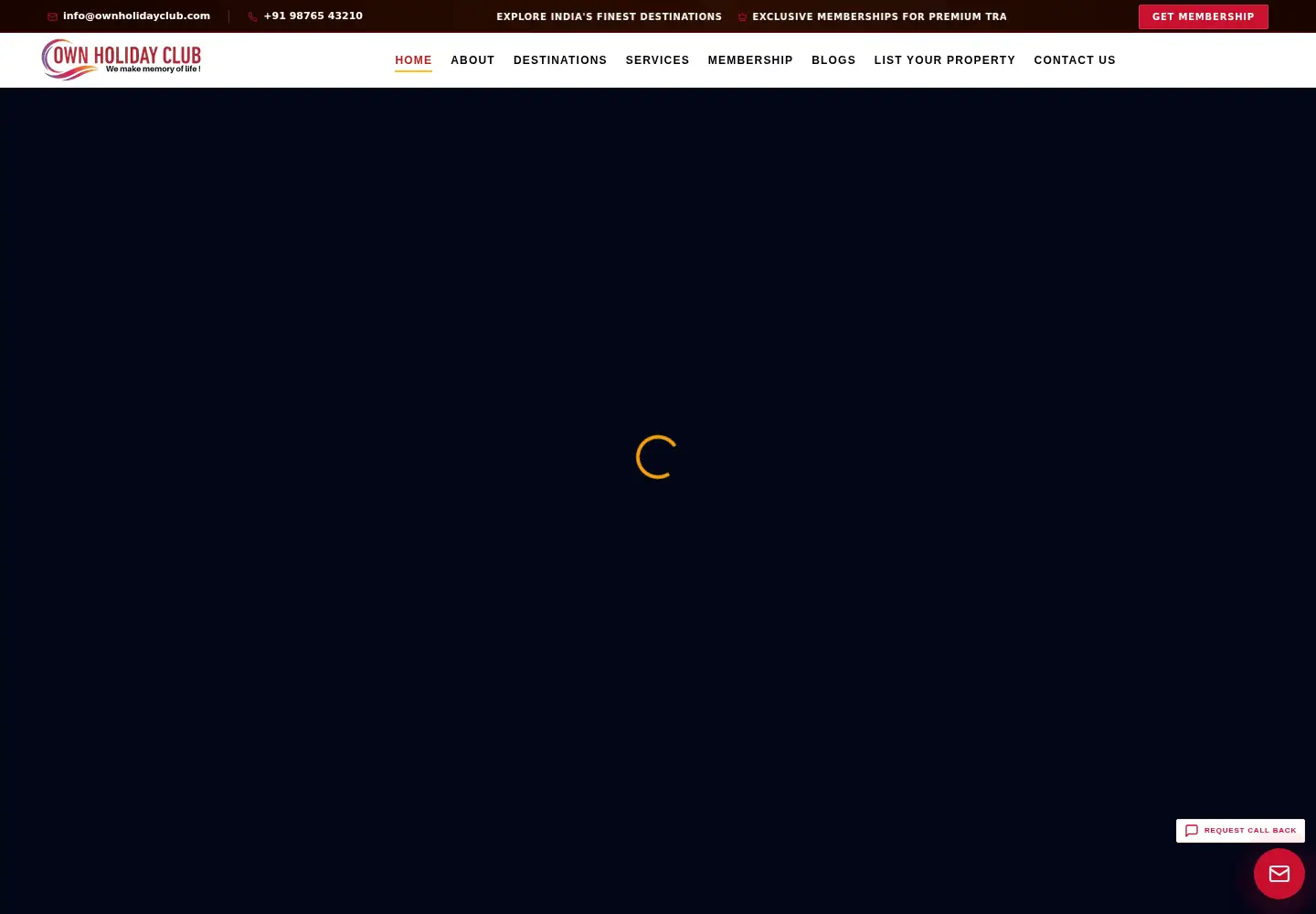 Screenshot of ownholidayclub.com