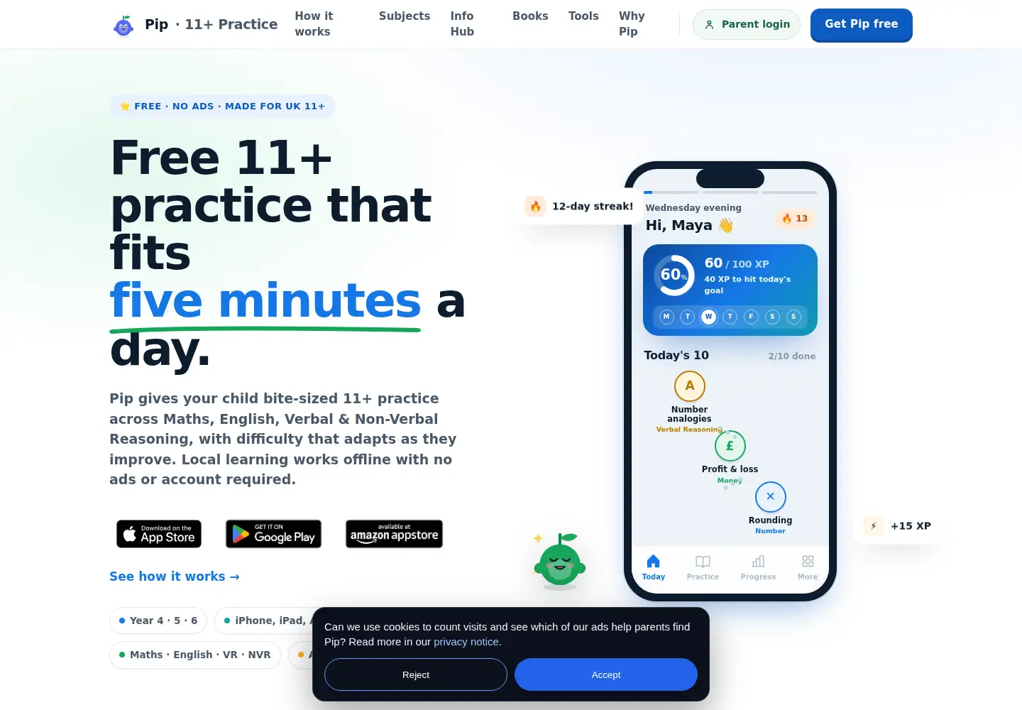 Captured homepage of pip11plus.com in the current scan
