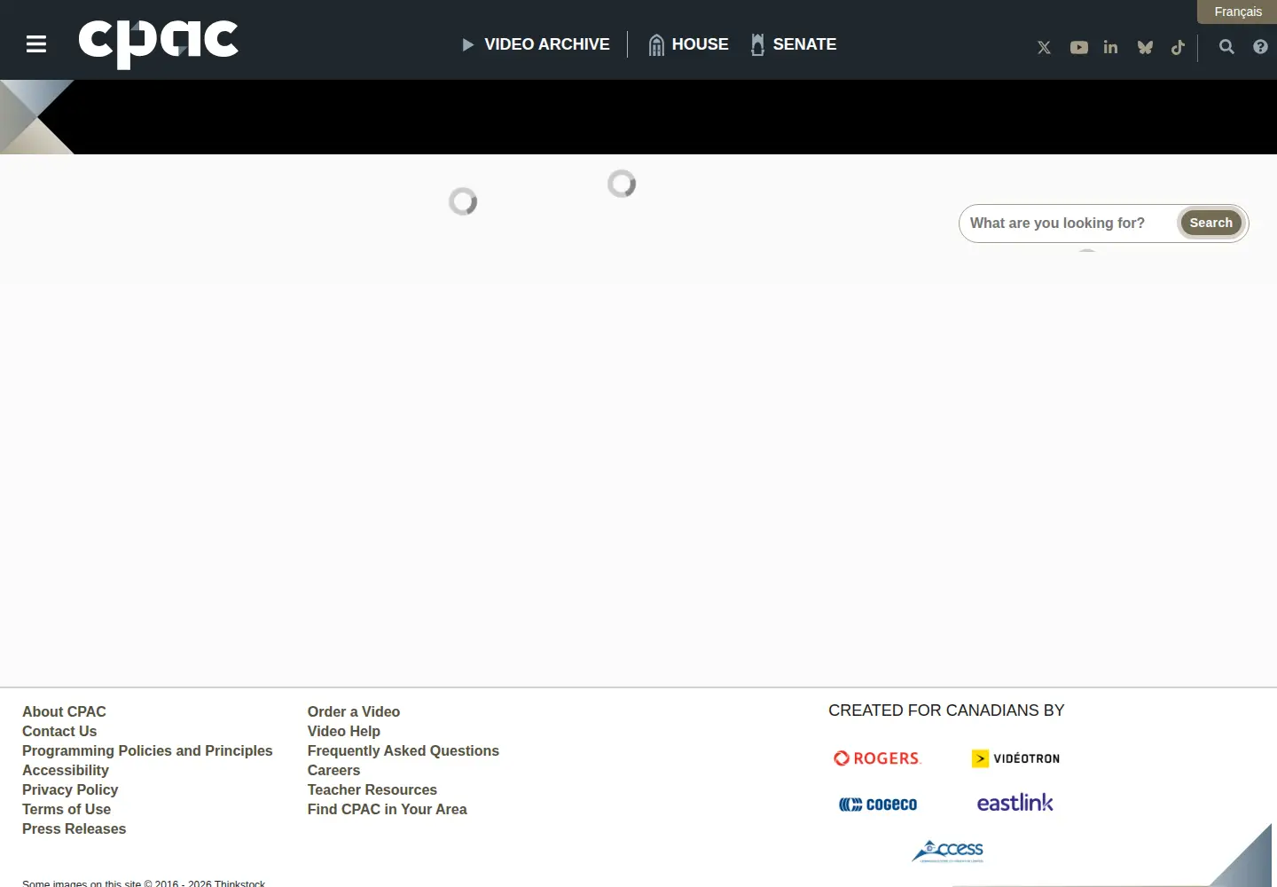Screenshot of cpac.ca