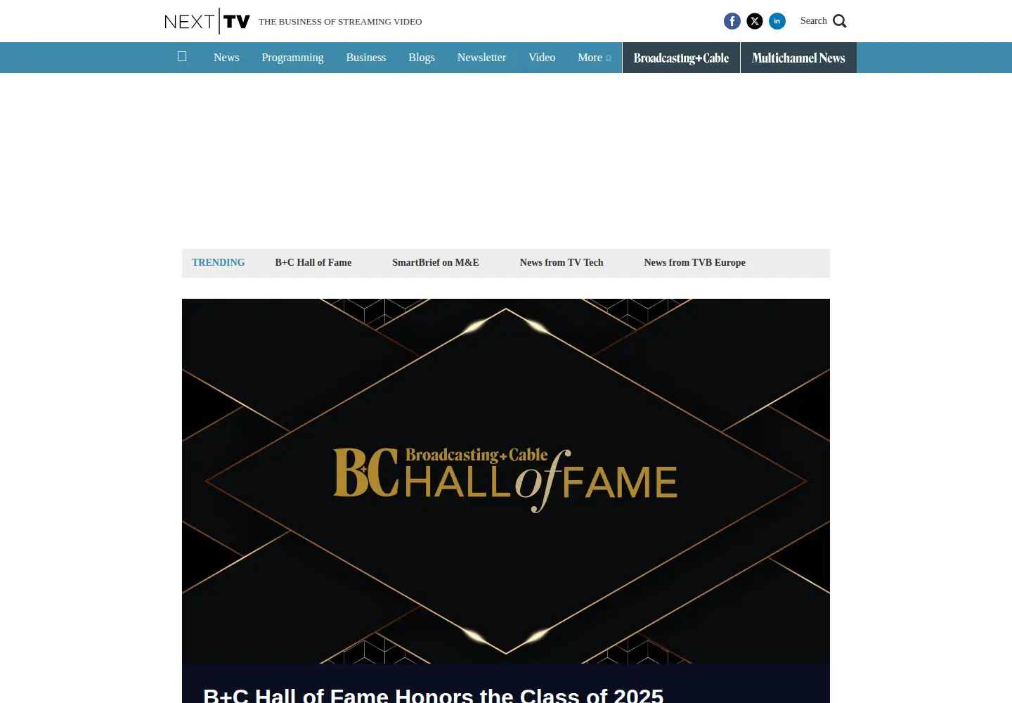 Screenshot of nexttv.com