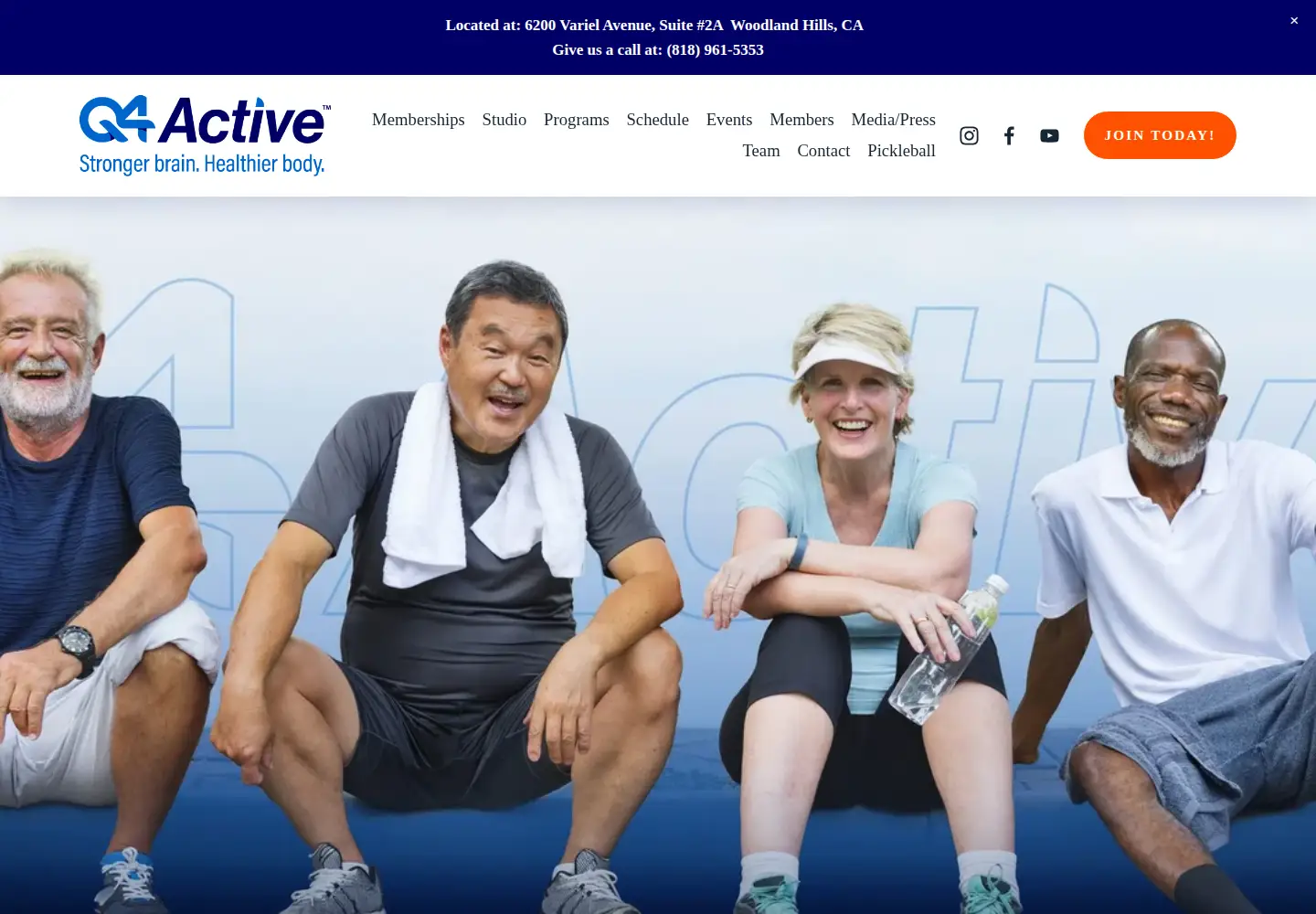 Captured homepage of q4-active.com in the current scan