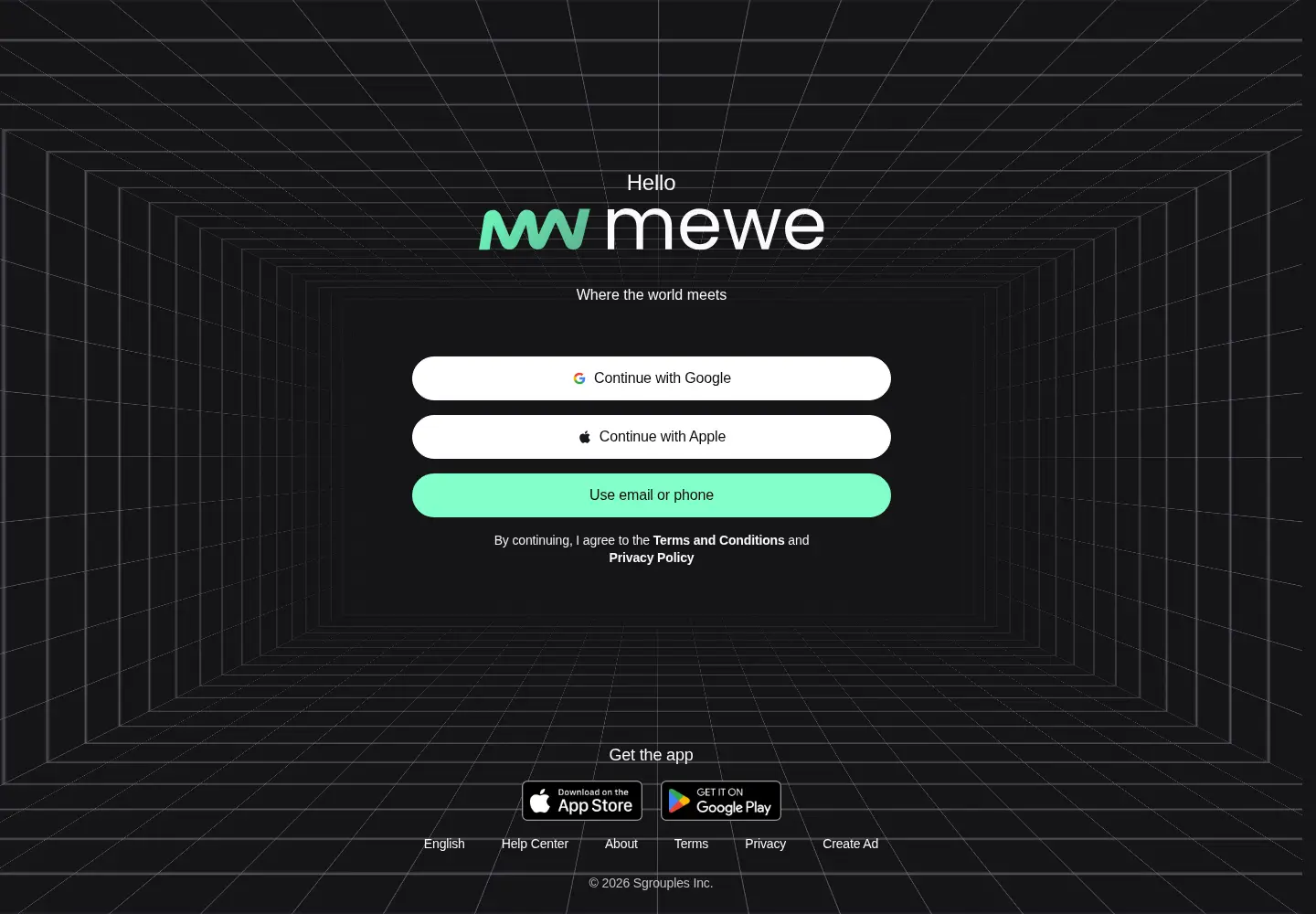 Screenshot of mewe.com