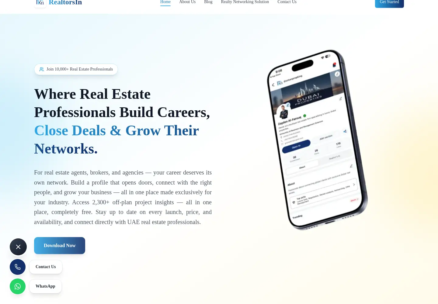 Screenshot of realtorsin.com