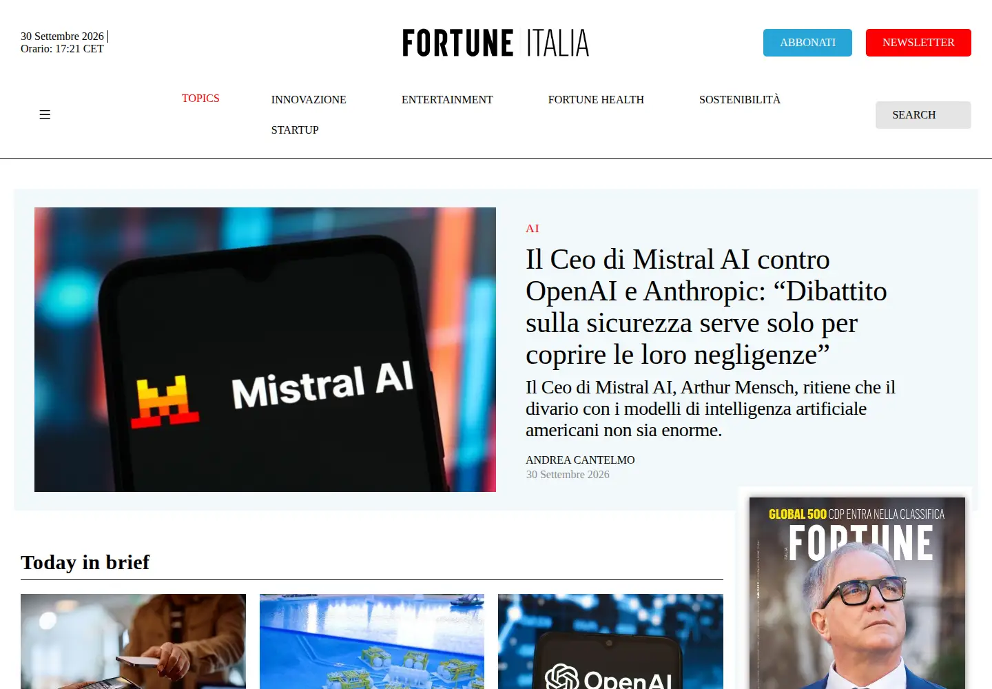 Screenshot of fortuneita.com