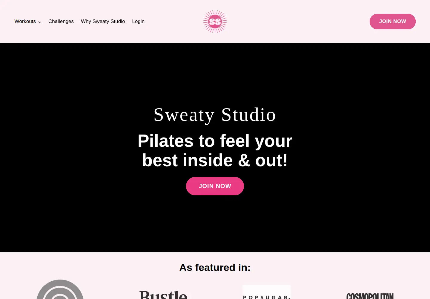 Captured homepage of sweatystudio.com in the current scan